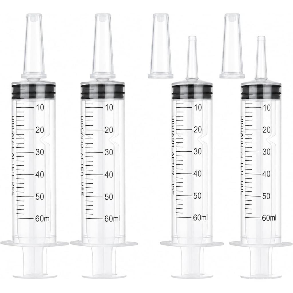 10 Pack 60ml Syringe for Liquid - Large Plastic Syringes Without Needle for Food Thick Liquids and I