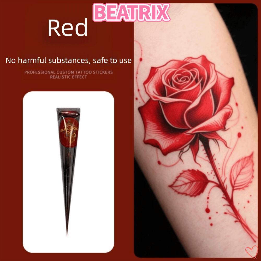 BEATRIX‌ Henna Paste Cone, Kem xăm Henna bán vĩnh viễn màu nâu đen, Kem Henna Dễ sử dụng Kem Henna m