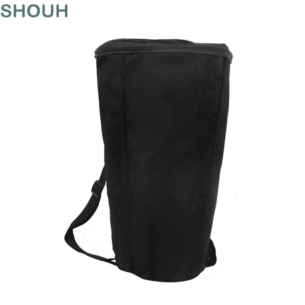 SHOOH Drum Carry, Túi trống Djembe cỡ 8 Inch màu đen, Túi vải bền bỉ cho trống Djembe