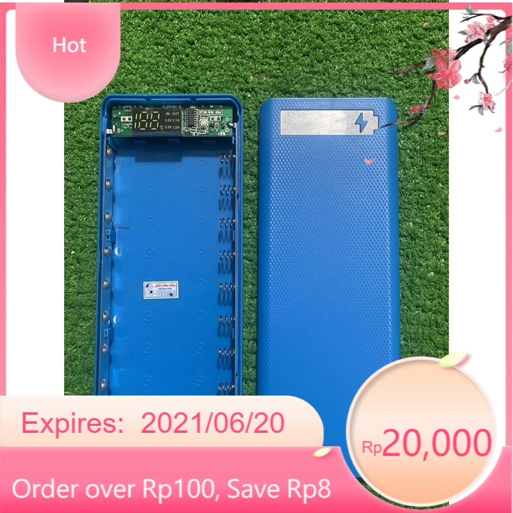 Mạch sạc dự phòng 5V2.1A + Box sạc dự phòng 10 cell M10 5V2A  màn hình Led