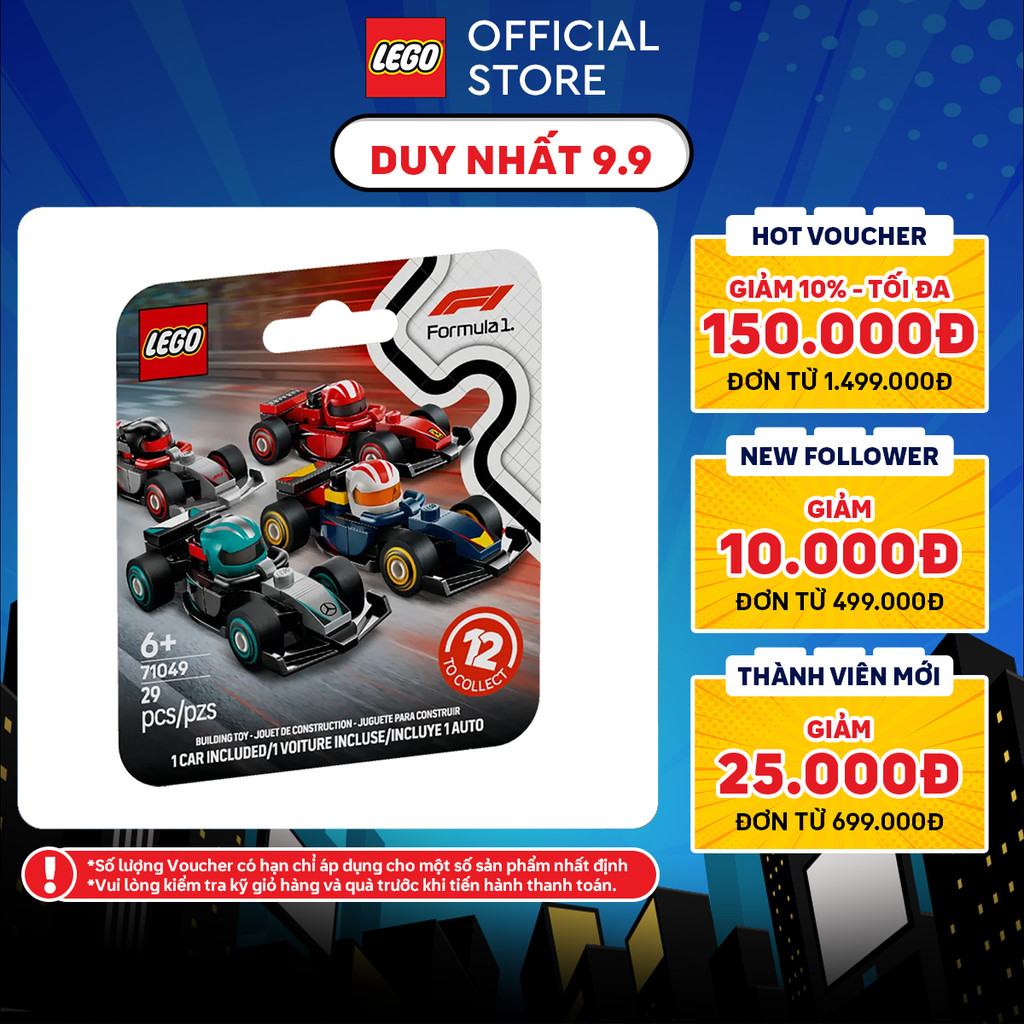 LEGO MINIFIGURES 71049 Đồ Chơi Lắp Ráp Bộ Sưu Tập Xe Đua F1® - Giao Hàng Ngẫu Nhiên