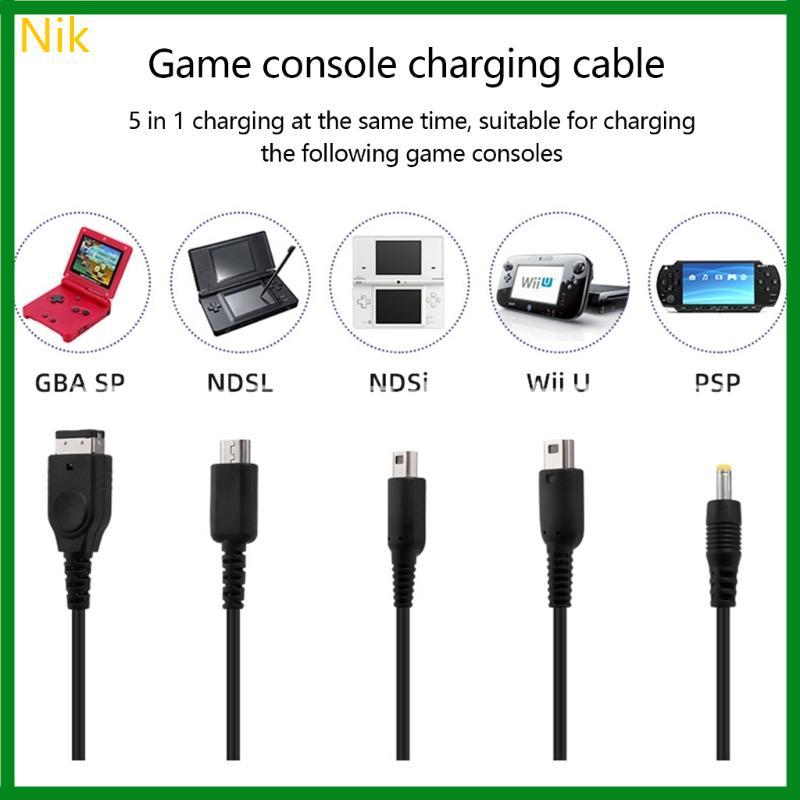Dây sạc Nik 5 trong 1 cho NDSL New XL cho NDS GBASP Universal Charg