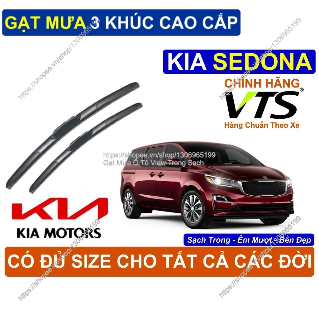 Gạt Mưa 3 Khúc Kính Lái Cao Cấp KIA SEDONA, Cặp G.ạt Mưa Kính Lái KIA SEDONA,  KIA SEDONA