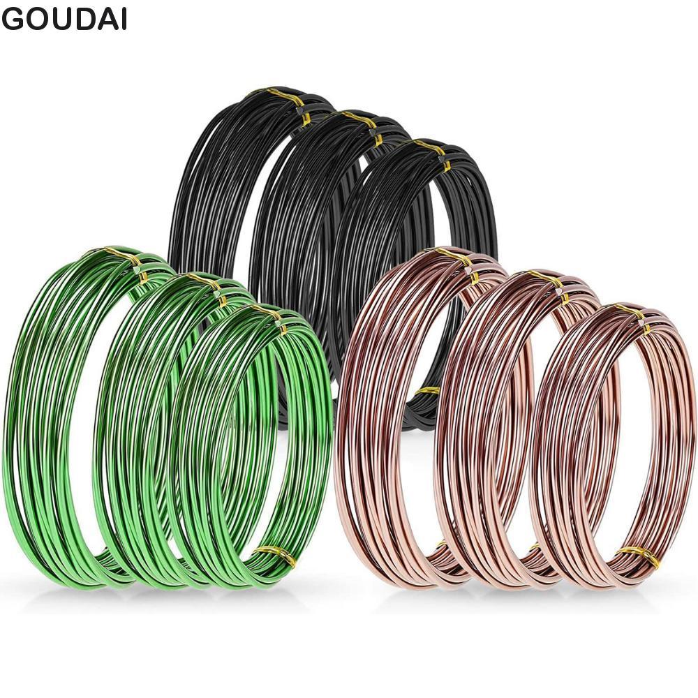 Dây tập GOUDAI 1mm 1.5mm 2mm Mô hình cây trồng có thể uốn cong Orchard Chiều dài 5m 9 cuộn Công cụ b