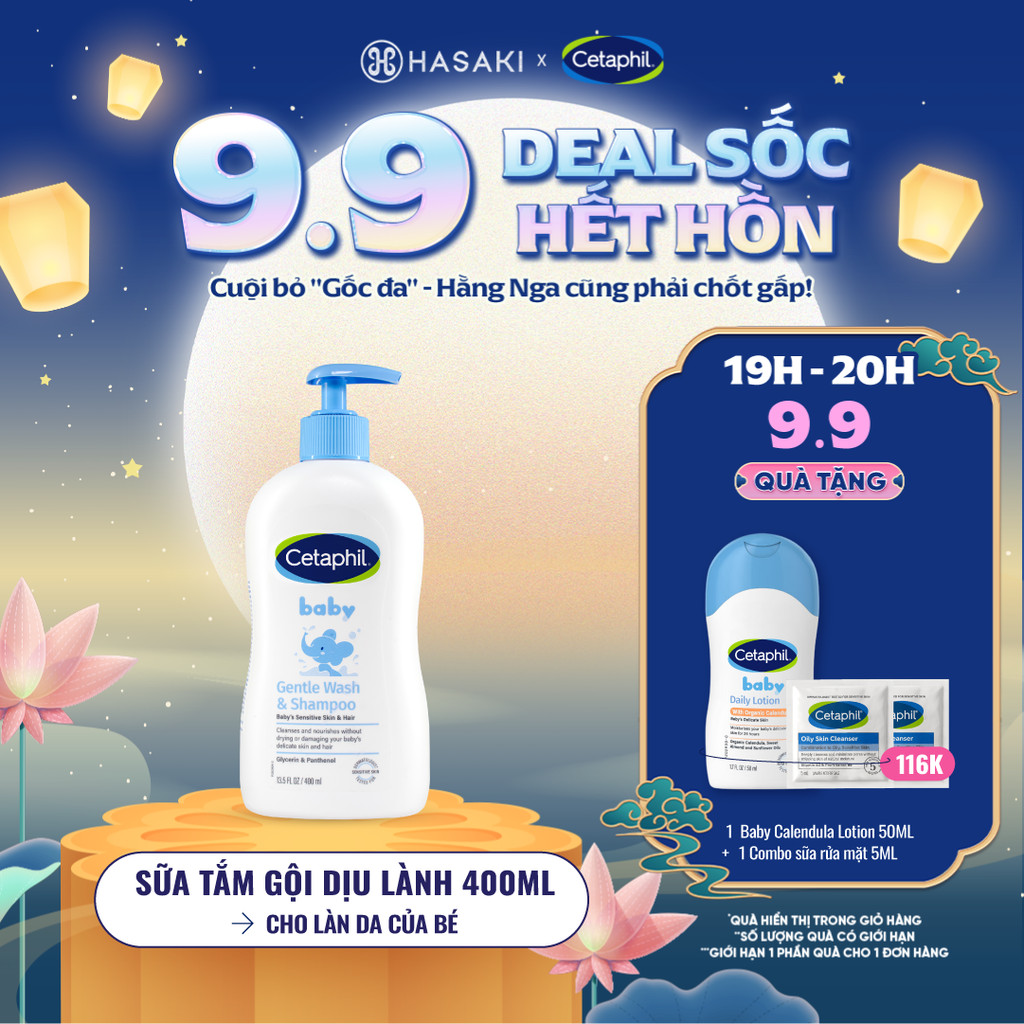 [DAILY] Sữa Tắm Gội Cetaphil Dịu Lành Cho Bé 400ml Hasaki Sản Phẩm Chính Hãng