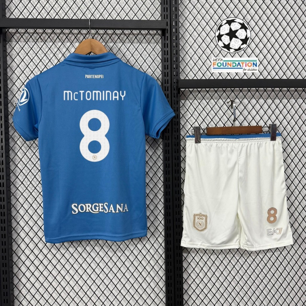 Bộ áo bóng đá trẻ em sân khách 26-27 Napoli Club Jersey