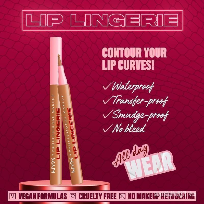 NYX Lip Shaping Lip Liner-Tiểu cấu nhẹ, Không dễ nhiễm bẩn, không thấm nước, Sản phẩm trang điểm chu