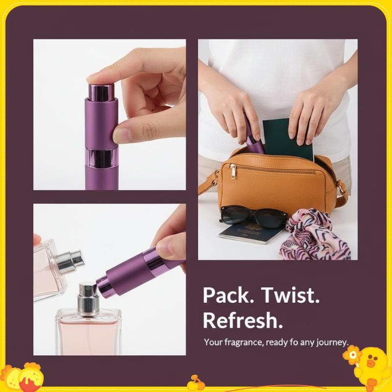 4 Chai Nước Hoa Du Lịch Có Thể Đổ Lại Chống Rò Rỉ 8ml Rỗng Cologne Atomizers Cho Kỳ Nghỉ Chuyến Đi Ý