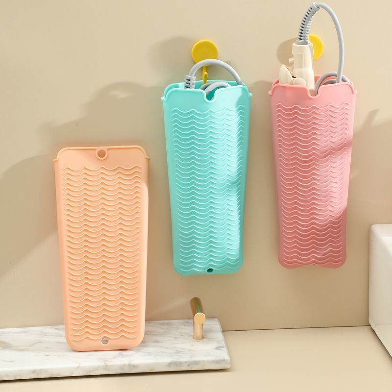 Perm Stick Cách Nhiệt Chống bỏng Miếng Lót Silicon Di Động Máy Uốn Tóc Vỏ Cách Nhiệt Máy Kéo Tóc Túi