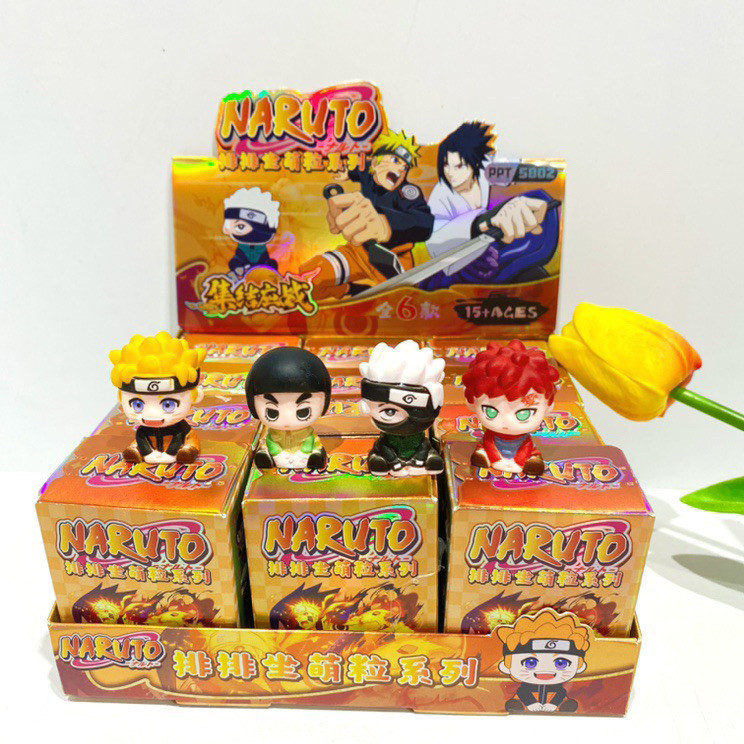 Mô hình mini nhân vật Naruto Q Shippuden Naruto Kakashi Shikamaru đồ chơi sưu tầm blind box