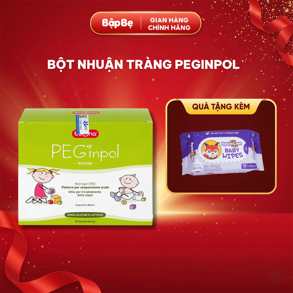 Bột Nhuận Tràng Buona PEGinpol Hộp 20 Gói/ Lọ 100g Hỗ Trợ Bé Đi Ngoài Dễ Dàng
