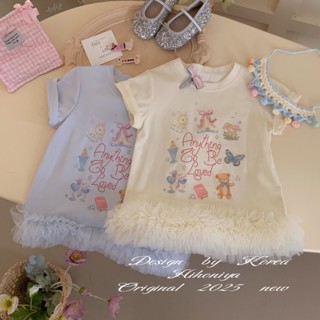   BXH  Váy bé gái ngọt ngào 100-150CM Váy công chúa gạc phong cách Hàn Quốc cho bé gái Váy mùa hè cho bé gái 