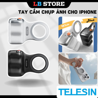 Báng cầm Telesin Bluetooth Iphone tích hợp Remote quay phim chụp hình kết hợp đèn dễ dàng ổn định