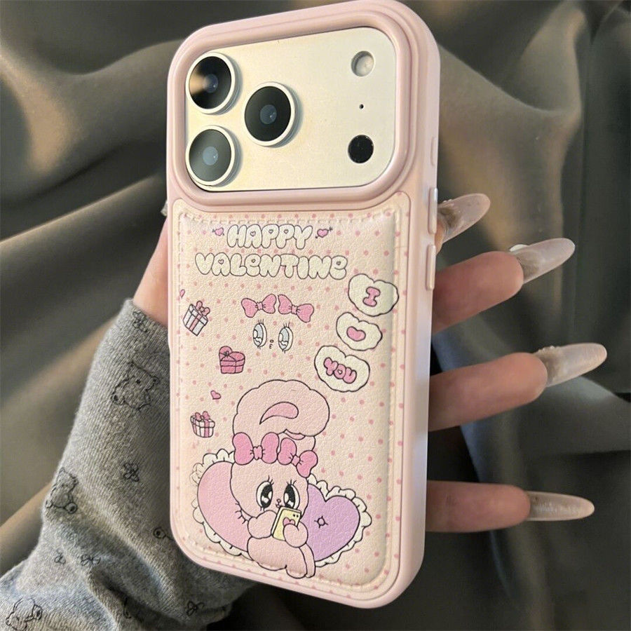 Túi Trống Da Thỏ Ốp Lưng Điện Thoại Thích Hợp Cho iPhone17 16 15 14 13 11 12Promax 11Promax 12Pro 14