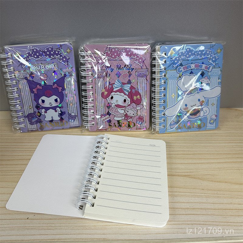 Kuromi Big-Eared Dog Notebook Laser Ngoại Thương Sách Từ Lô Sanrio Giai Điệu Xuyên Biên Giới Cuộn Sá