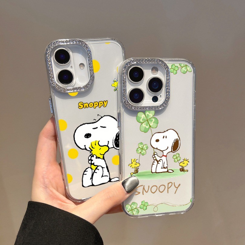 Ốp điện thoại trong suốt hình chú chó dễ thương Anime Snoopy cho Samsung Galaxy A36 A56 A16 A26 M16 