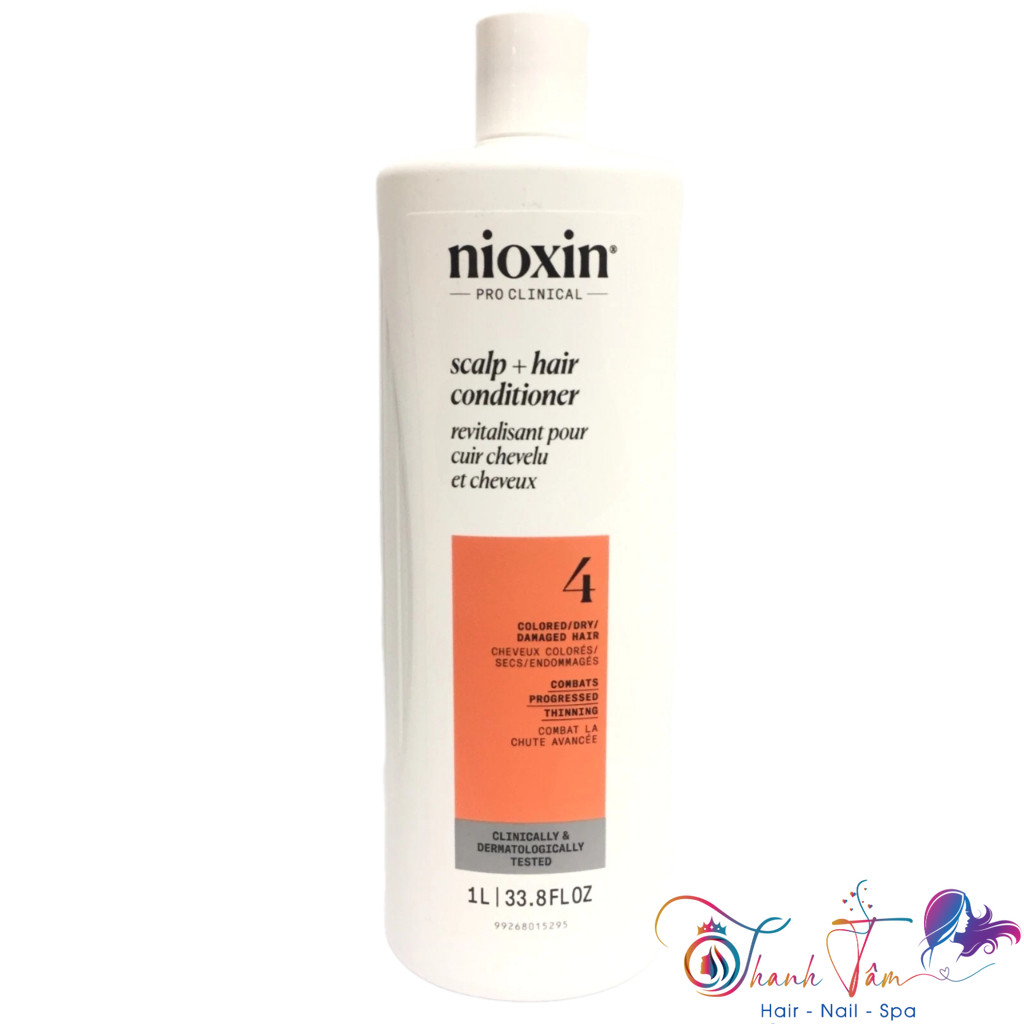 [ NA ] Dầu xả chống rụng tóc Nioxin System 4 Conditioner 1000ml ( New 2025 ) - Colored Hair