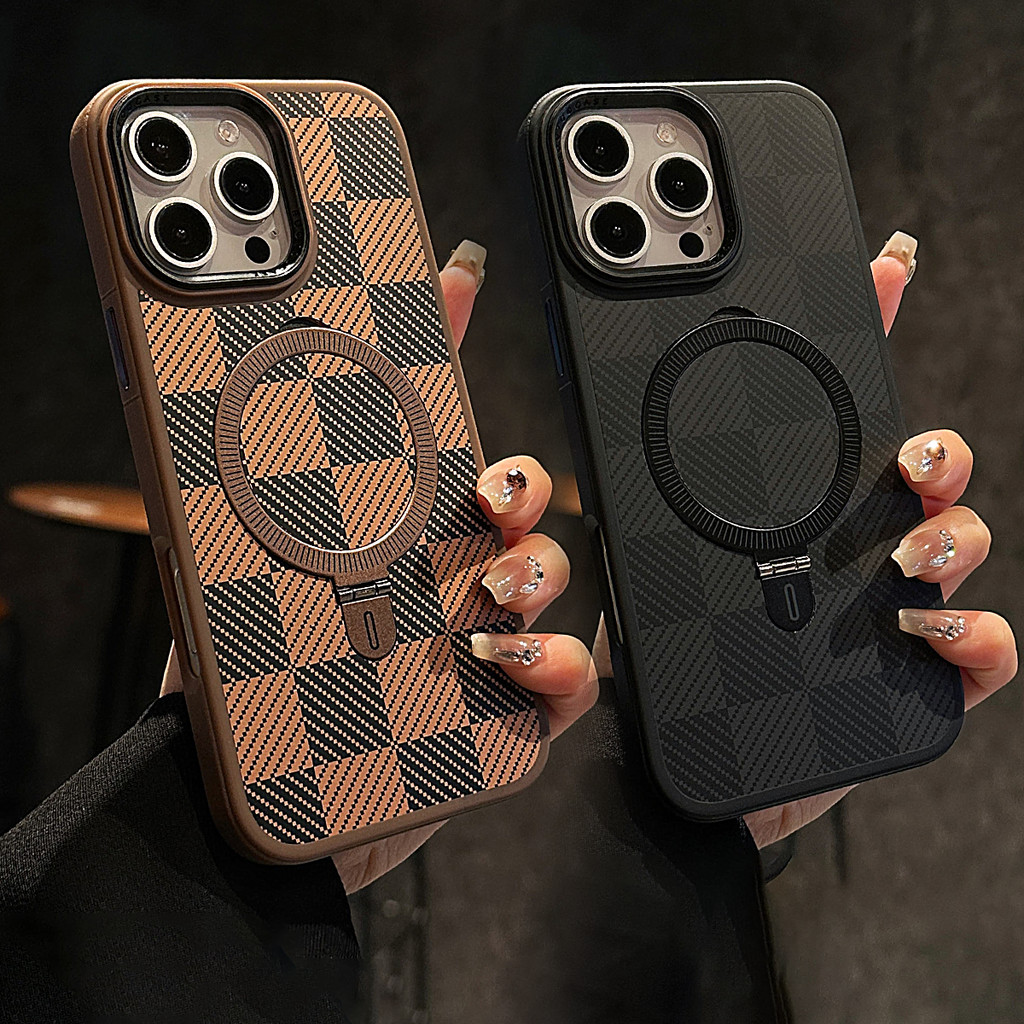 Kevlar Giá đỡ từ tính Vỏ điện thoại tương thích cho iPhone 17 PRO MAX AIR iPhone 16 Pro Max 15 14 13