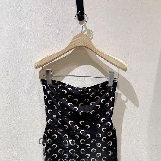 HG0U Spring/Summer Women's Moon Print Tube Top