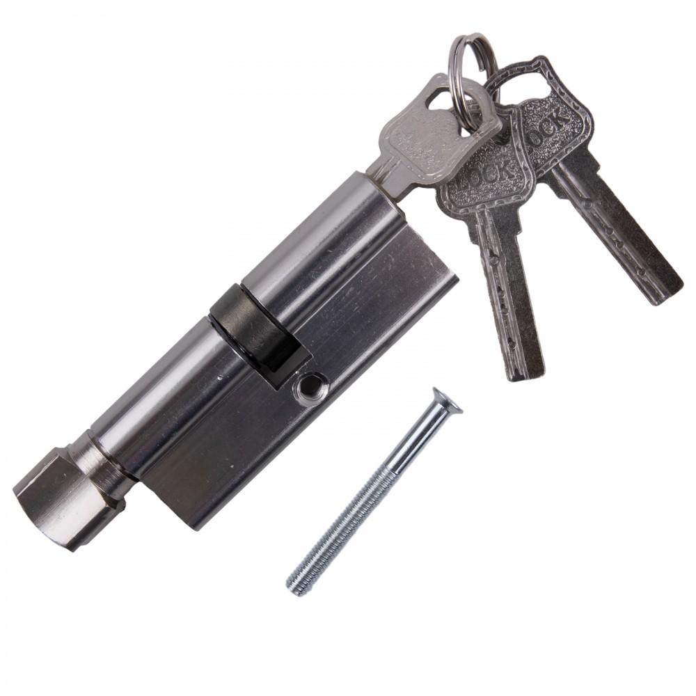 Xi lanh khóa cửa phong cách Euro 70mm Nhôm bạc 6 chân cho cửa gỗ trong nhà