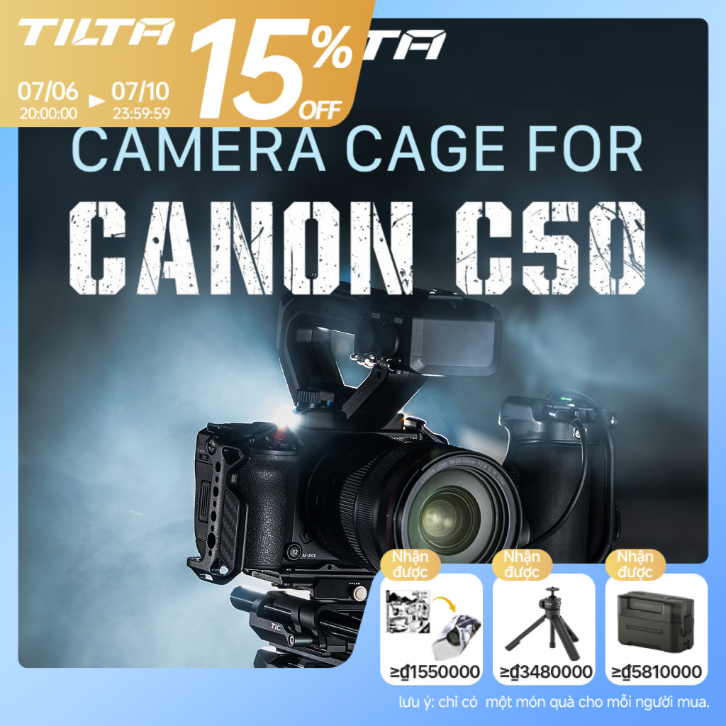 Bộ lồng máy ảnh TILTA Canon C50 Pro có tay cầm tháo nhanh Phụ kiện mở rộng máy ảnh tấm đáy Arca