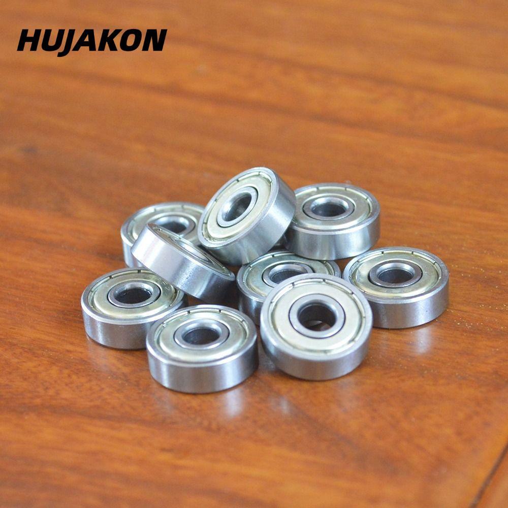 HUJAKON 10 Vòng bi kín đôi, Vòng bi rãnh sâu bằng thép Chrome 6mm x 19mm x 6mm, Hộp số vòng bi thu n