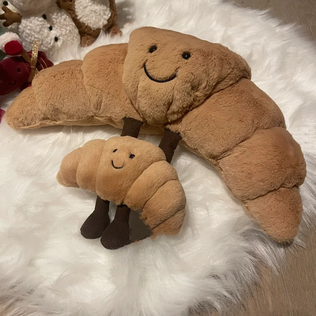 MIG7 Large horned croissant plush toy bag gift, cute gift for children and girls