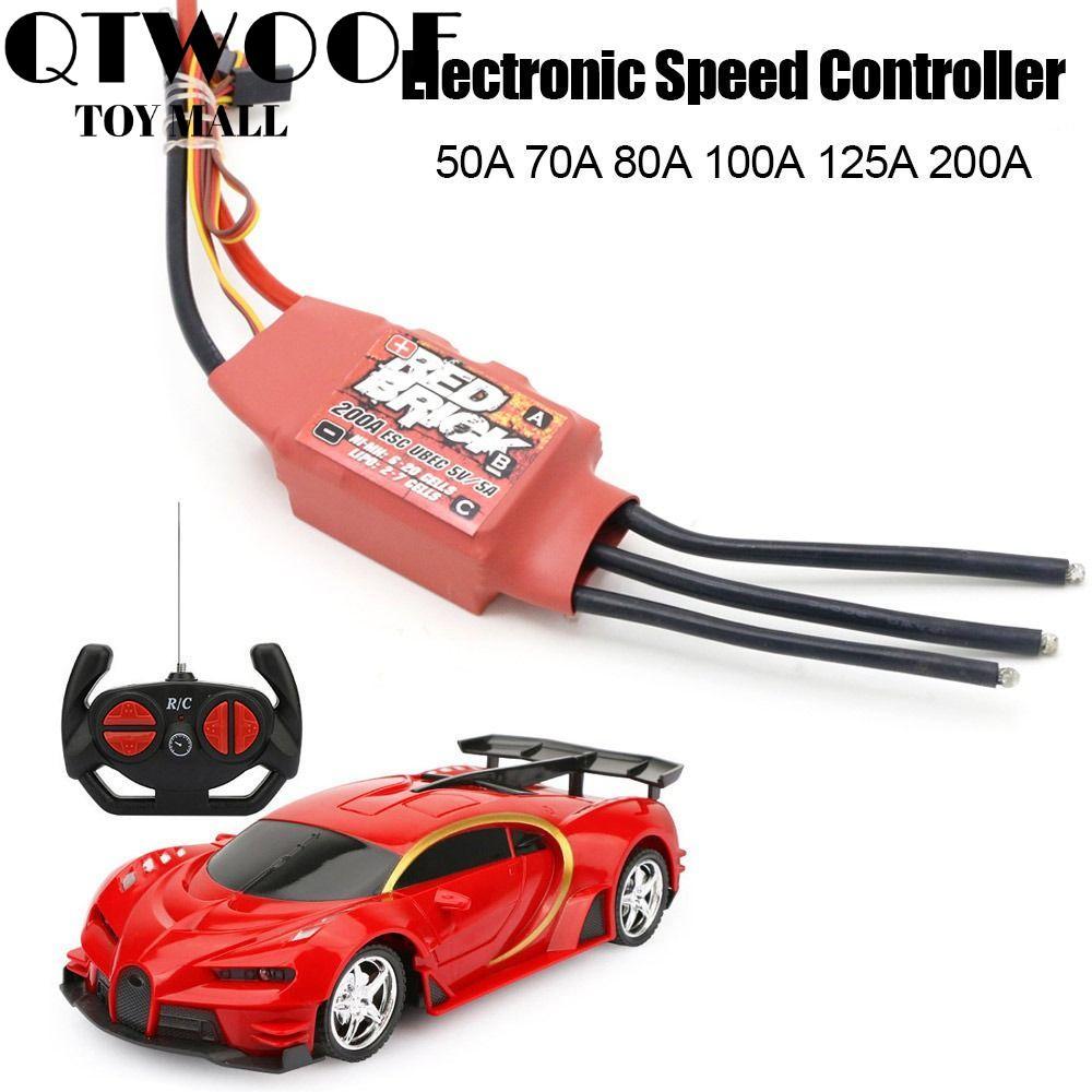 ESC không chổi than QTWOOF, Bộ phận RC 5V / 3A 5V / 5A Bộ điều khiển tốc độ điện tử, Gạch đỏ bền 50A