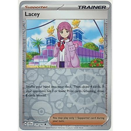 Thẻ Bài Pokemon Lacey - 139/142 - Uncommon Reverse Holo