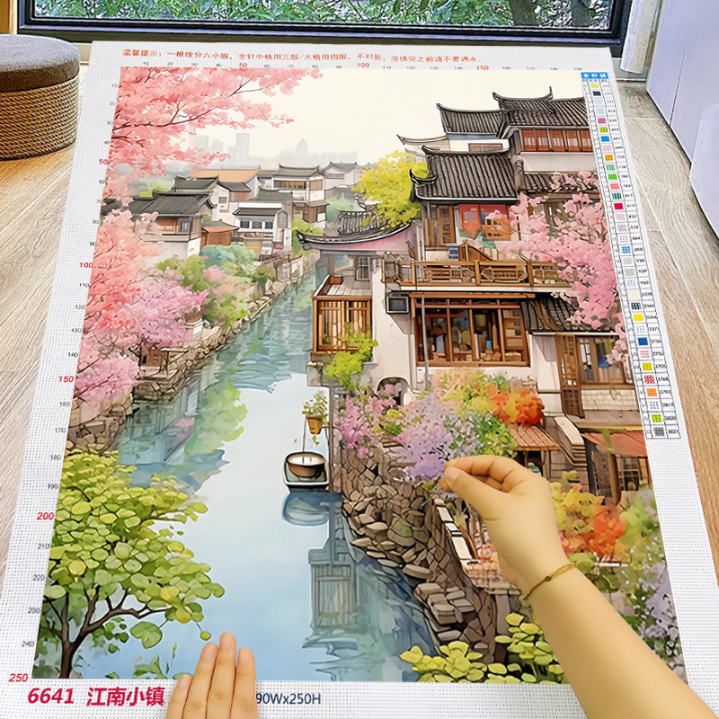 ❈ 日 ❈ ✷ ❥ ❈ ❈ ❈ ❈ ✷ ❈ ❈ ❈ 🍒 ❈ ❈ ❈ ❈ ❈ ❈ ❈ ❈ ❈ ❈ ❈ ❈ ❈ Spring Jiangnan Town Scenery Cross-stitch Phòn