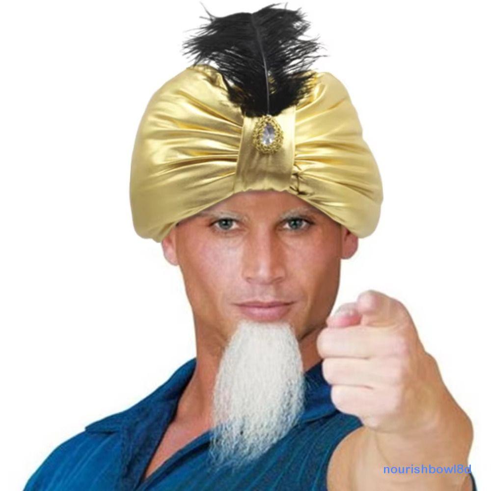 NOURISHBOW Ả Rập Xếp Ly Turban, Trang Điểm Mũ Ả Rập Mũ Xếp Ly Ấn Độ, Mũ Dân Tộc Quấn Đầu Dân Tộc Sul