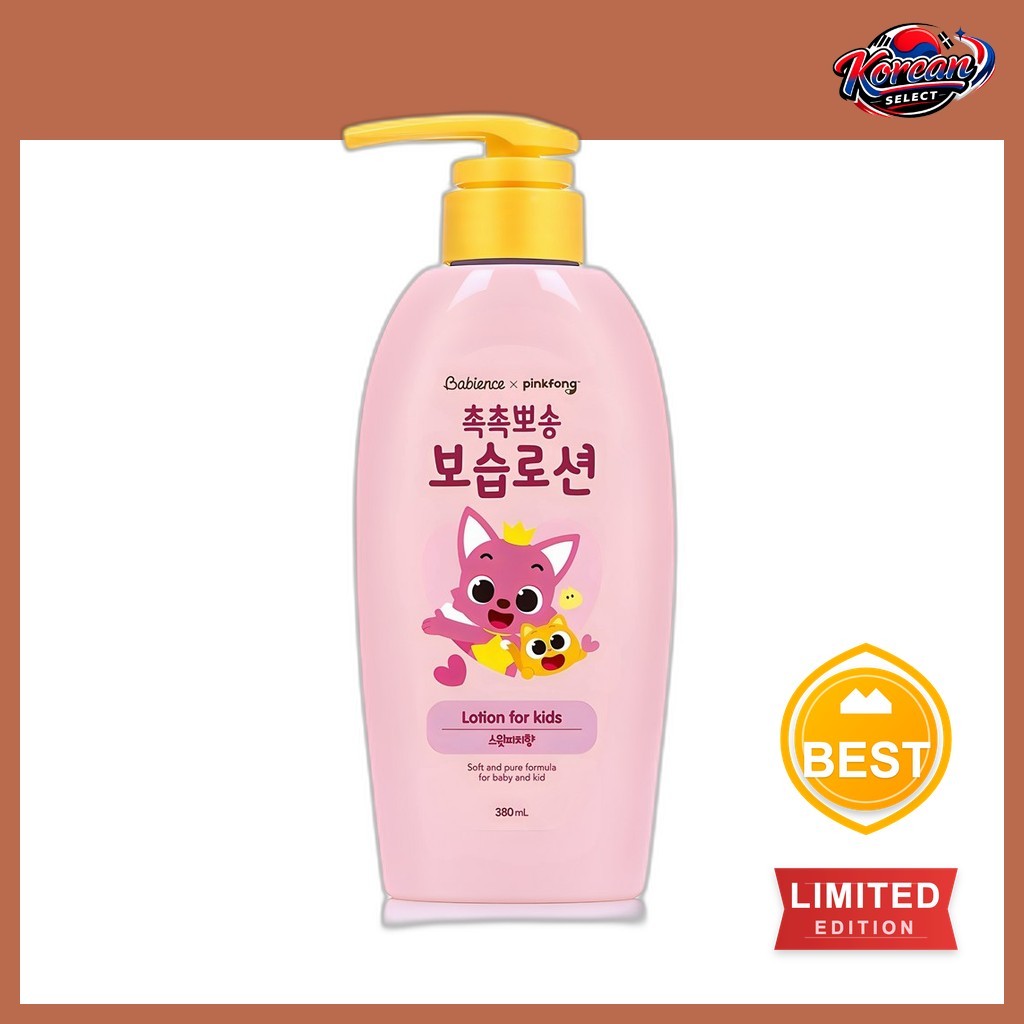 [babience] Sữa Dưỡng Ẩm Pinkfong, 380ml, 1pc / Sữa Dưỡng Ẩm Hàn Quốc của KoreanSelect