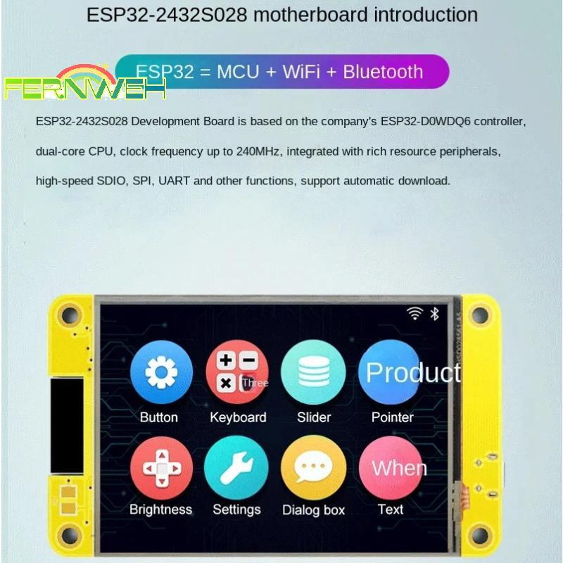 [Fernweh] Bảng phát triển ESP32 Mô-đun TFT LCD cảm ứng 2,4 Inch Độ phân giải 240x320 WIFI LVGL GUI c