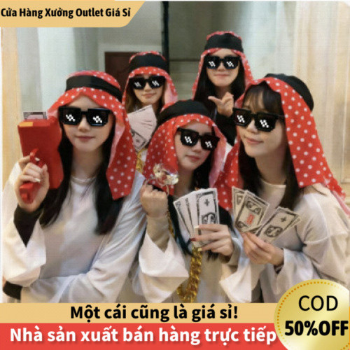 [COD] Set 3 món đại gia Dubai, áo vest, kính, dây chuyền, nhiều size