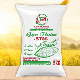 Gạo St25+ Luá Vụ Mới Dẻo Vừa , Mềm Cơm , Thơm Nhẹ ( 5Ky )