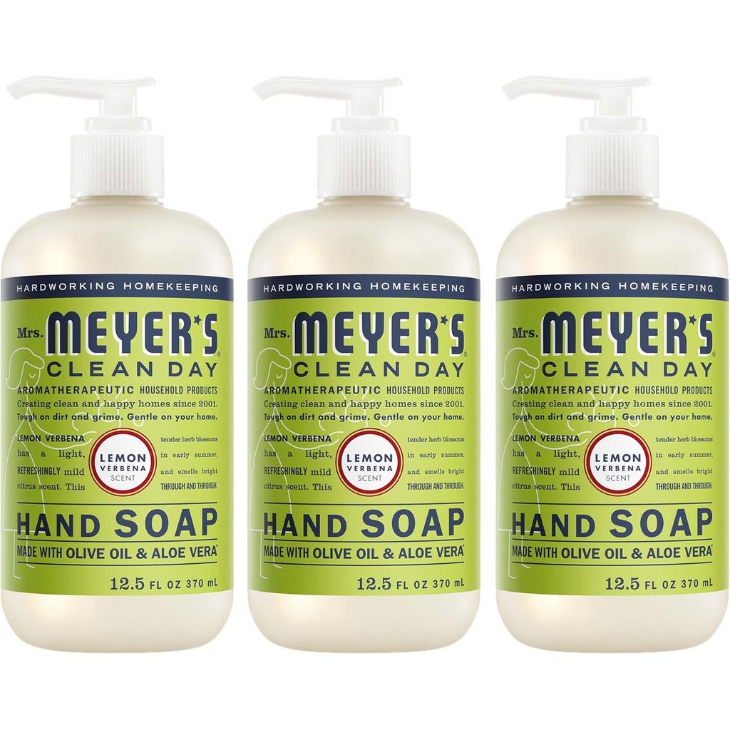 Bà Xà phòng cầm tay MEYER 'S CLEAN DAY, Mùi hương chanh, Chai 12,5 Fl Oz - 3 gói