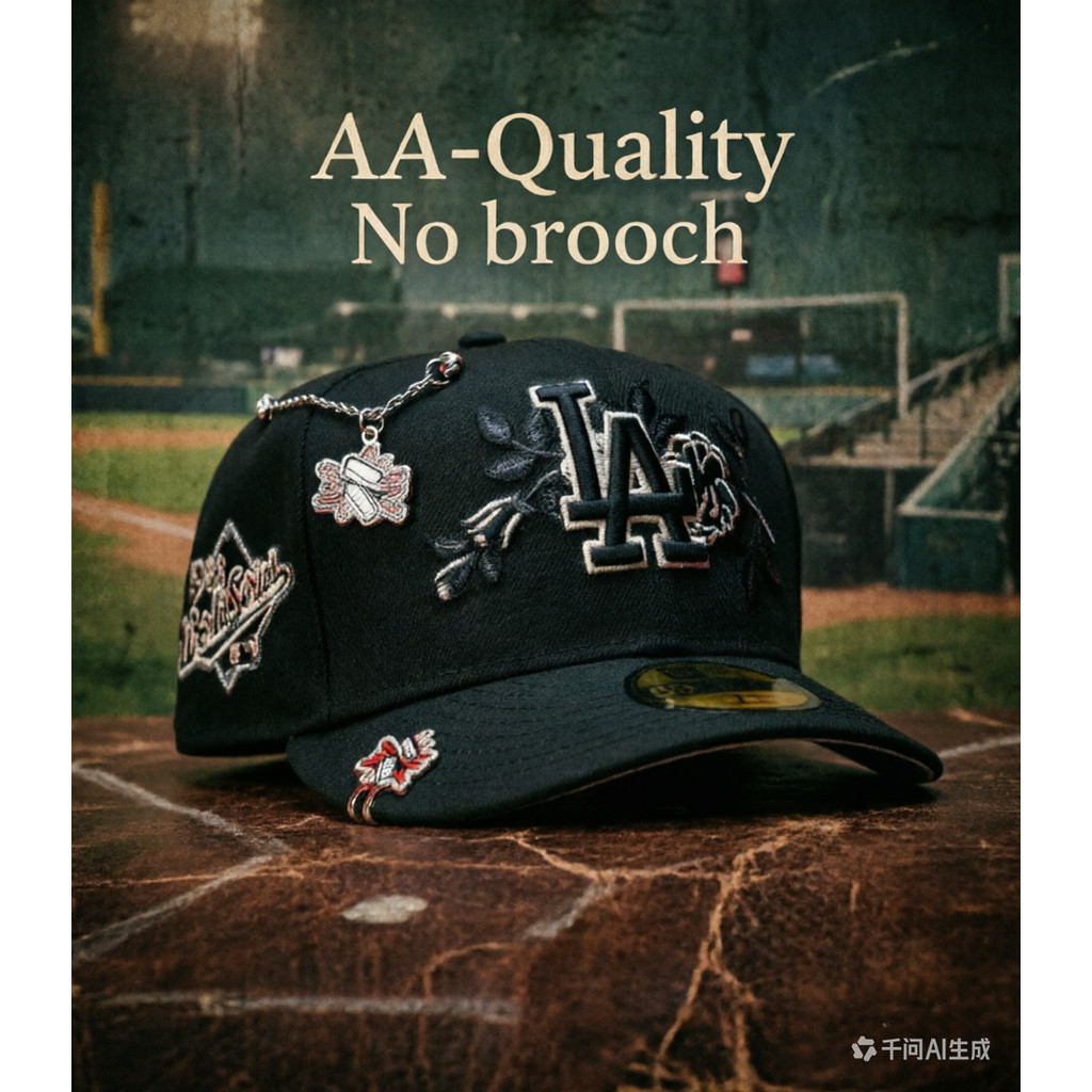 Phiên bản cổ điểnAA-NEW ERA 9FIFTY BLACK LOS ANGELES DODGERS W / ROSE Mũ bóng chày có thể điều chỉnh