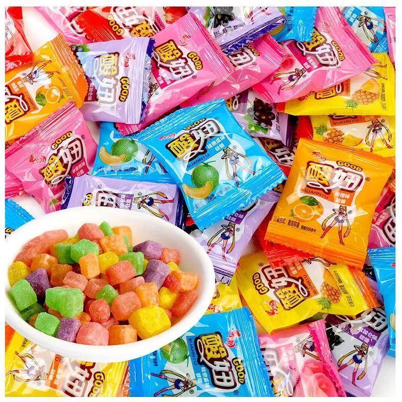 Le Chao Sour Girl Fruit Gummy Gummy 8090 Tuổi thơ Hoài niệm Thời thơ ấu Ăn nhẹ Kẹo thời thơ ấu Giải 