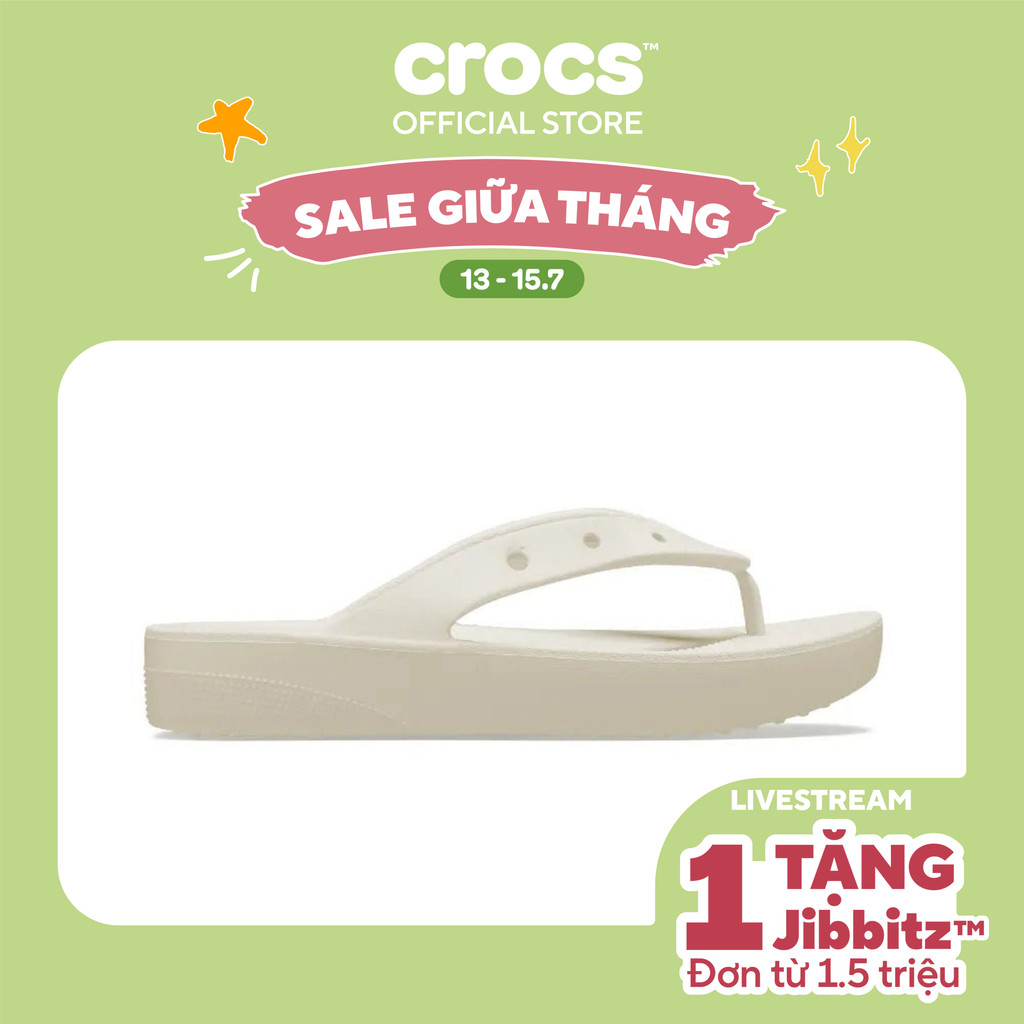 [SẢN PHẨM ĐỘC QUYỀN SÀN TMĐT]Dép xỏ ngón Nữ Crocs Platform Classic - 207714-2Y2