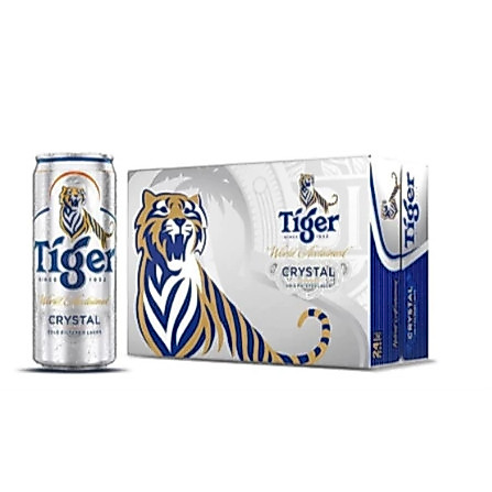 Thùng 20 lon bia TIGER BẠC CRYSTAL 330ml/lon - Tạp hóa 6688