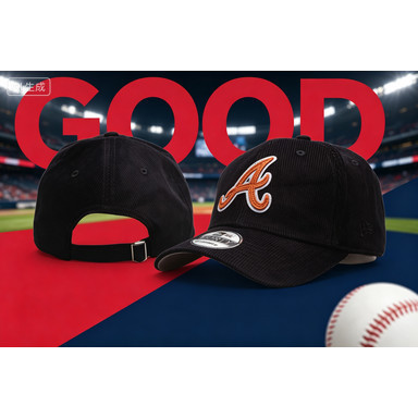 Phiên bản cổ điểnCORDUROY ATLANTA BRAVES Kỷ nguyên mới 9TWENTY Thêu bên có thể điều chỉnh Mũ Snapbac