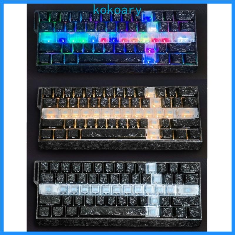 KOK Trong Suốt Foggy Design 19 Keycap Bộ Bàn Phím Keycaps Nhiều Màu