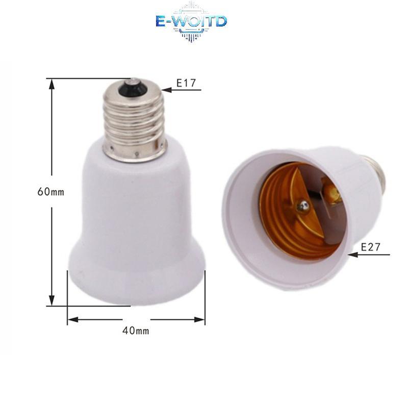E-WOITD E17 Đèn Soet E17 sang E27 LED Halogen CFL Bóng Đèn Adapter E-WOITD
