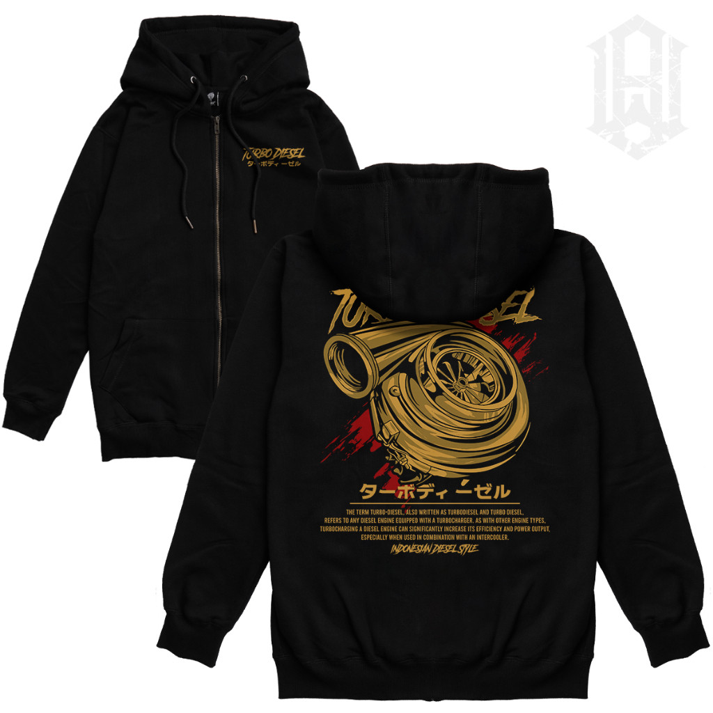 Áo Hoodie dây kéo Turbo Diesel