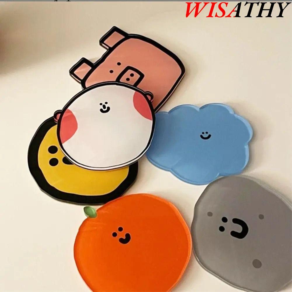 WISHY Coaster, Tấm cách nhiệt hoạt hình chịu nhiệt độ cao, Thảm trà chống trượt Ins Acrylic Home