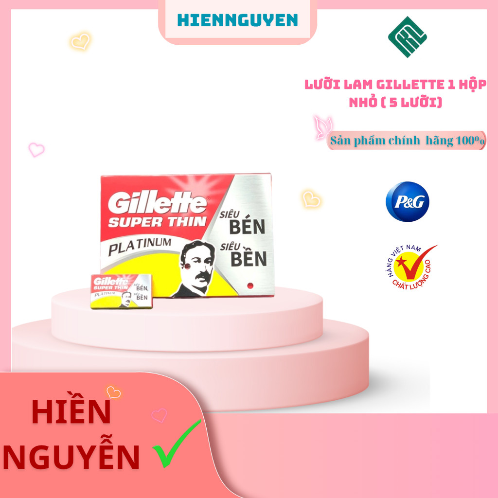 PG Lưỡi lam Gillette 1 hộp nhỏ ( 5 lưỡi)