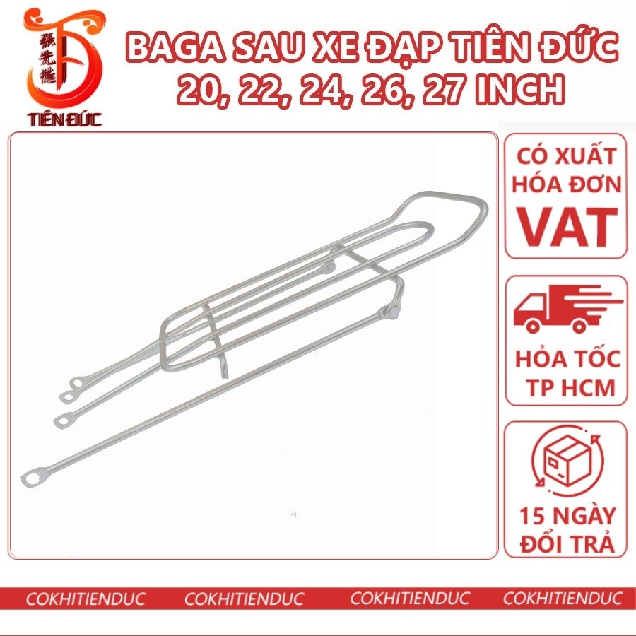[Giá VAT] Baga Sau Xe Đạp Đèo Hàng 20in 22in 24in 26in 27in Ba ga Gác Dap 500 600 650 660 680 VAT