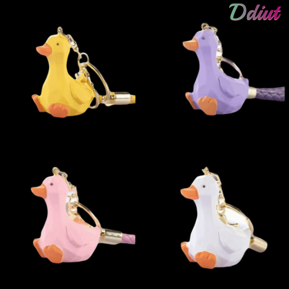 Túi DDIUT Charm, Móc khóa vịt hình con vịt bằng nhựa, Hộp đựng chìa khóa ô tô hoạt hình di động