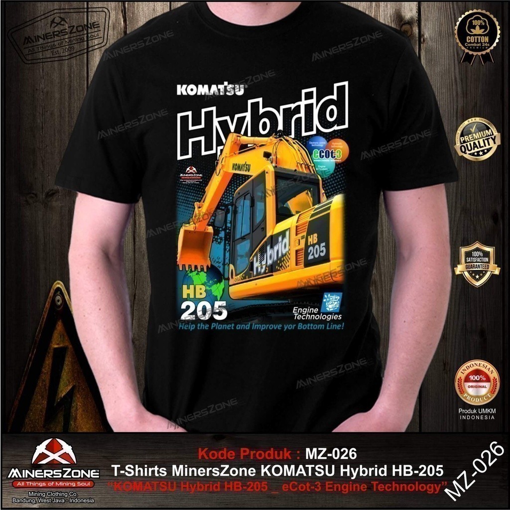Áo thun thời trang 2026 Minerszone Komatsu Hybrid Hb-205 / komatsu / áo thun Komatsu / komatsu Áo th