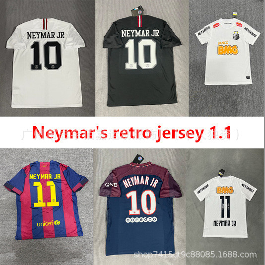 Áo bóng đá Brazil League 11-12 Santos Paris Neymar 1.1 Neymar Retro Jersey Tay ngắn QCJB